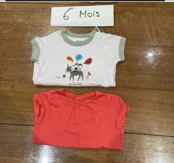 3 t-shirt 6 mois