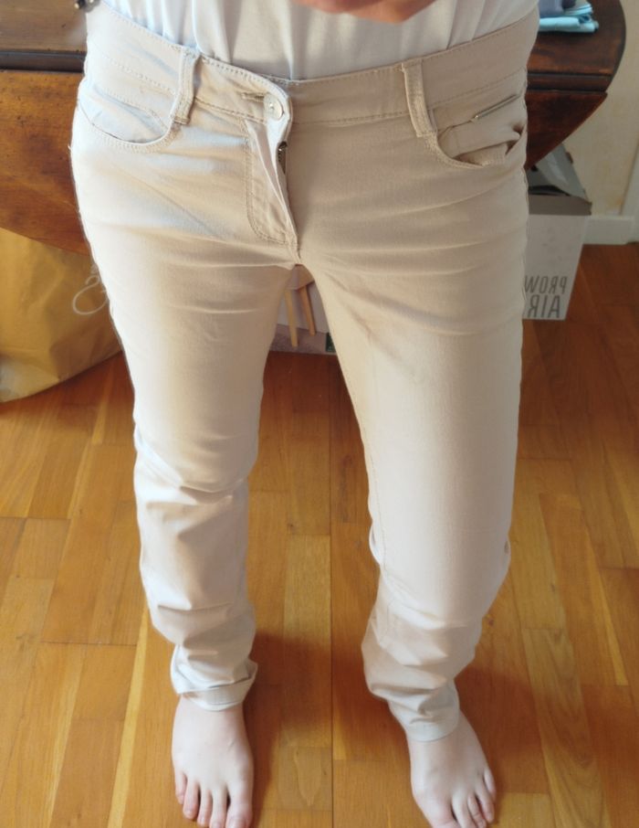 Jean, crème, camaïeu, taille 36, neuf - photo numéro 1