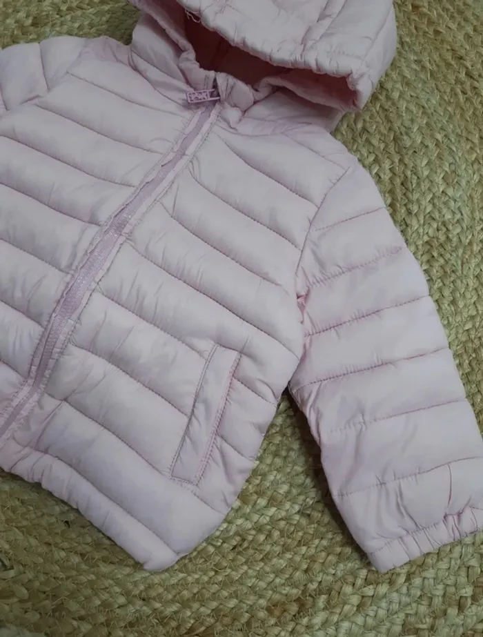 Manteau doudoune rose 9 mois - photo numéro 2