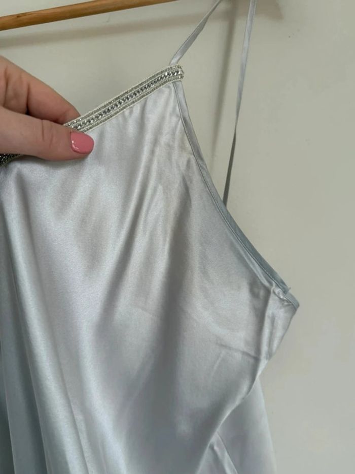 Top soie argenté - photo numéro 4
