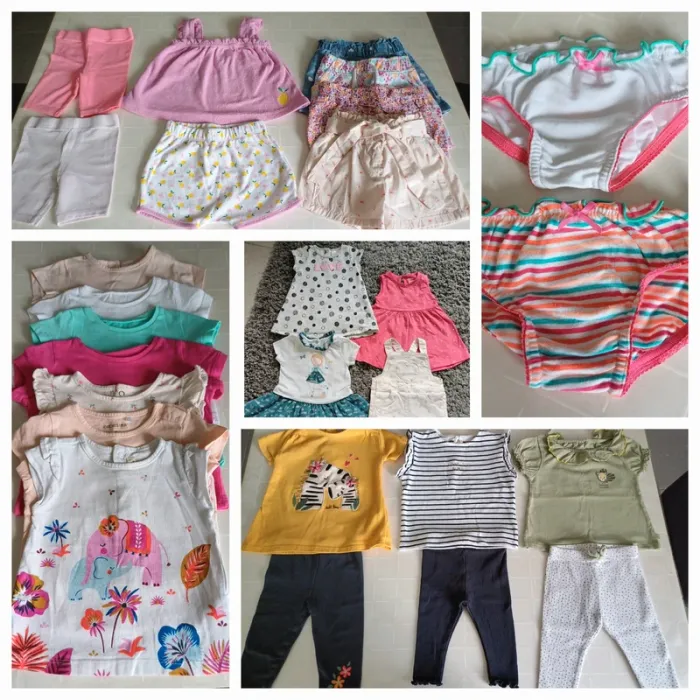 Lot vêtements bébé fille 6 mois été
