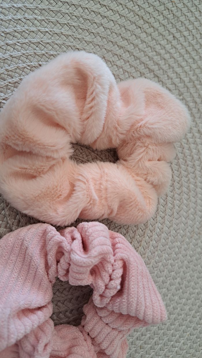 X2 Chouchou cheveux rose rose - photo numéro 2