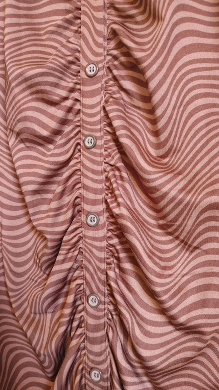 Mini robe moulante manches longues couleur marron taille s - photo numéro 5