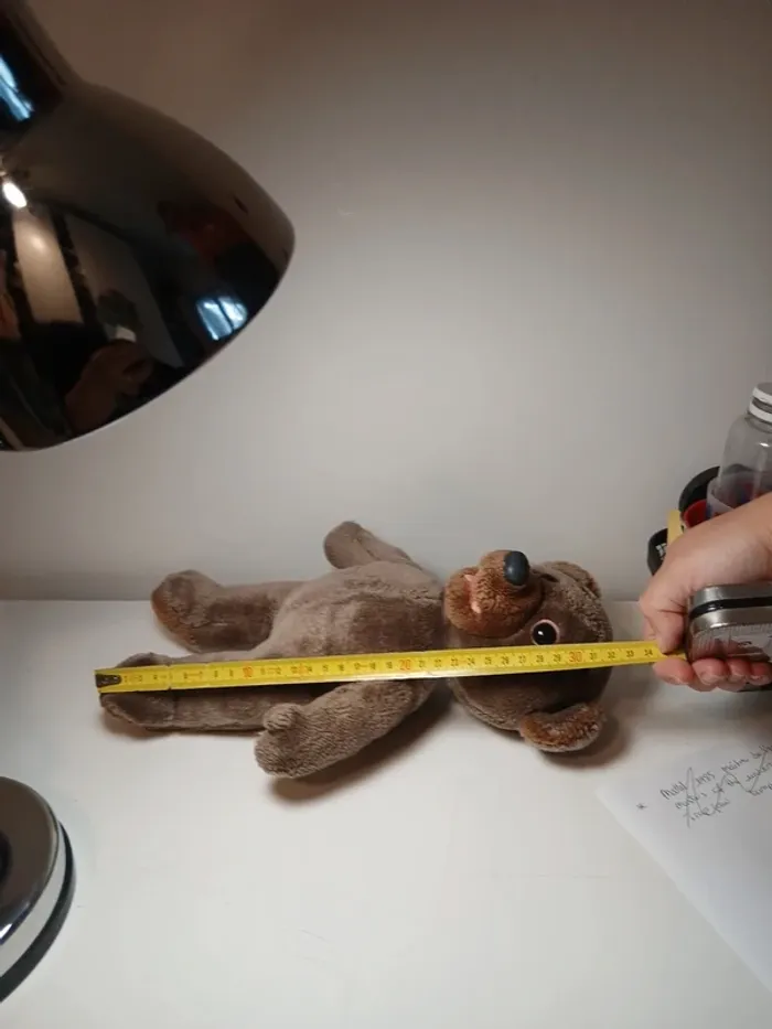 Peluche petit ours brun environ 33 cm - photo numéro 7