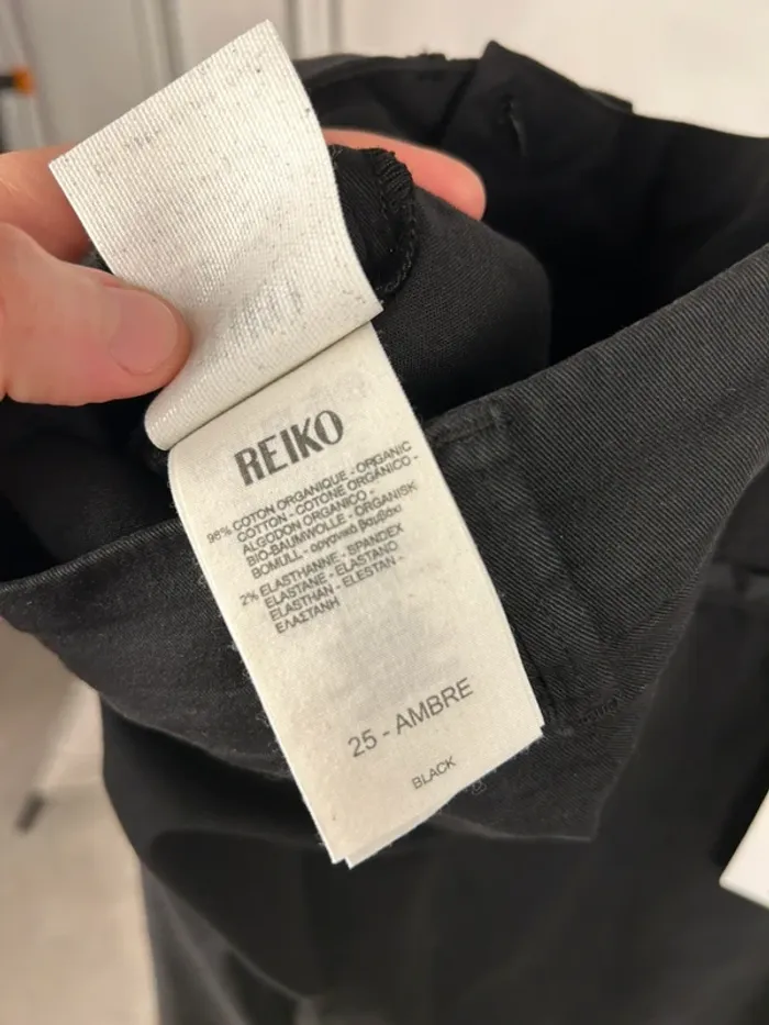 Pantalon Chino Reiko Taille haute Noir W25 Neuf - photo numéro 9
