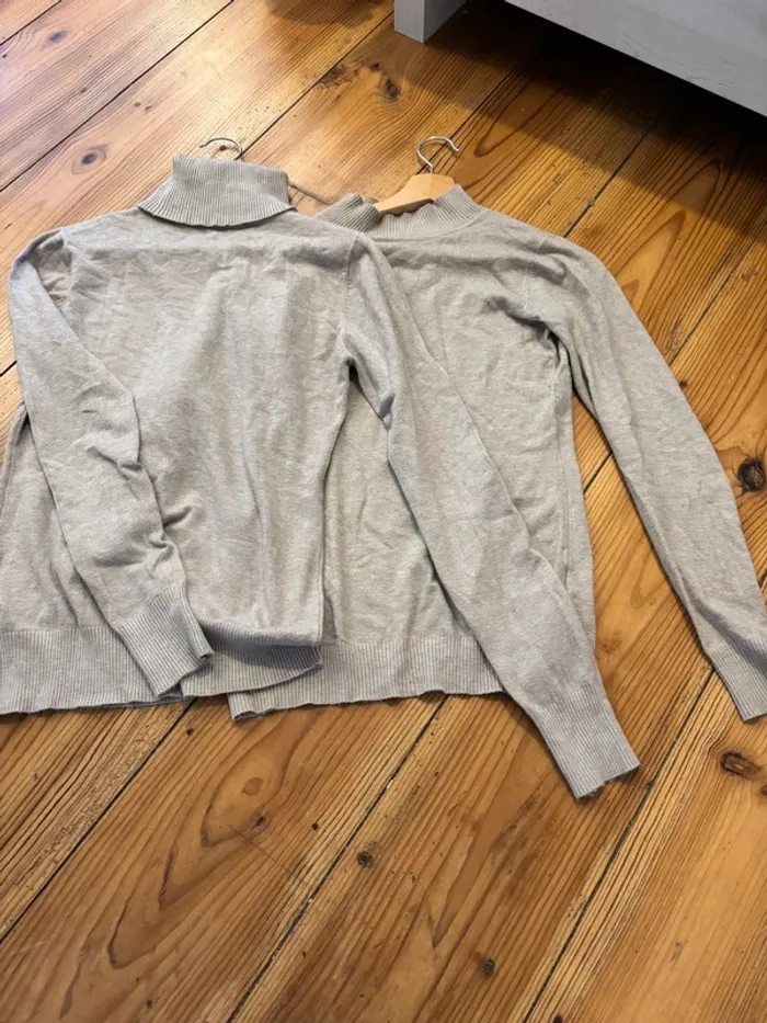 Lot 2 pulls Fashion couleurs beiges L-XL