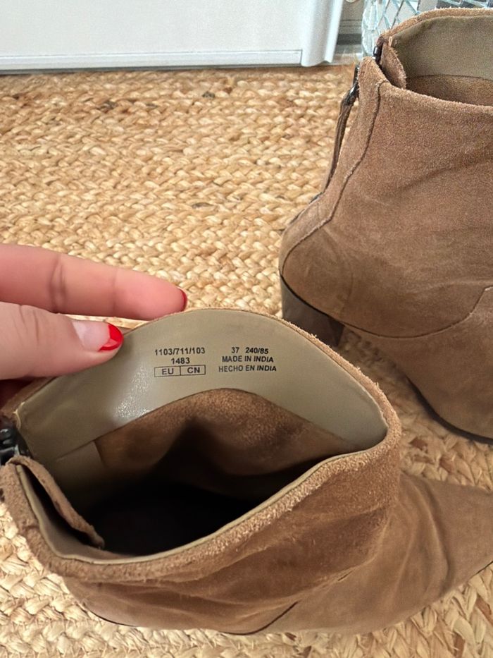 bottines talon daim zara - photo numéro 2