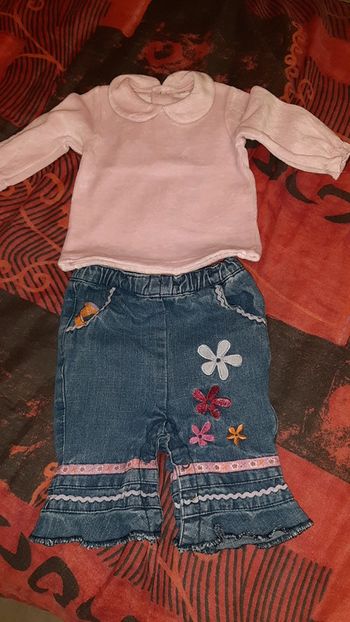 Pull + jeans looney tunes 3mois
