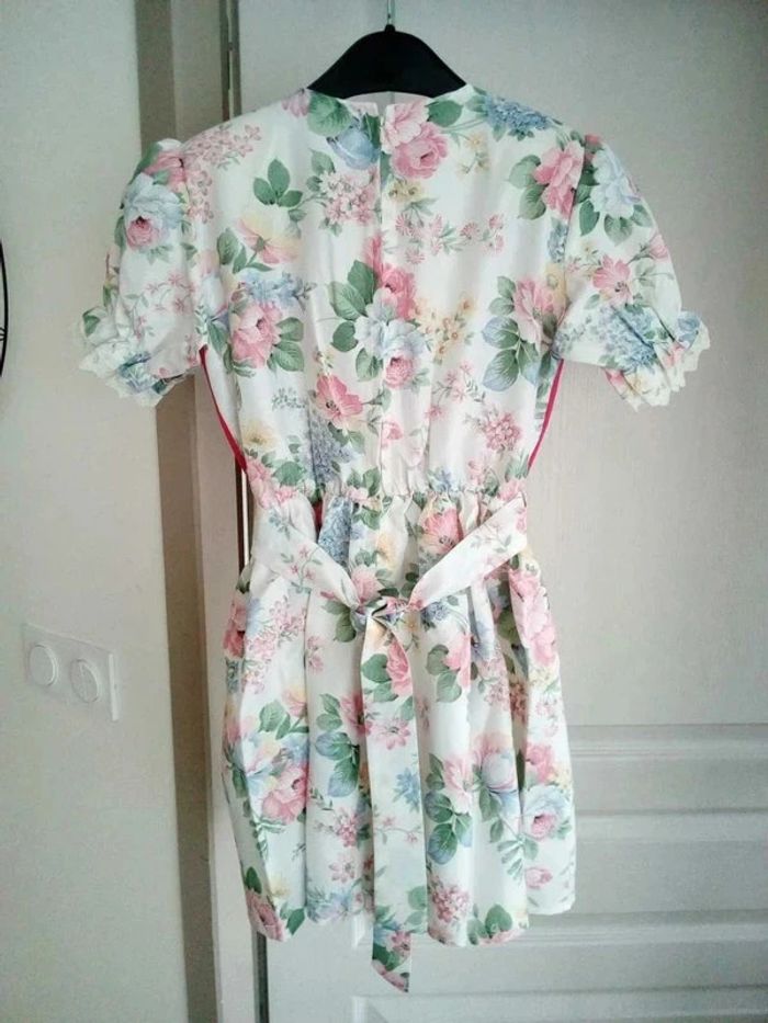 Magnifique robe habillée fille, avec petit boléro + sac motif fleuri - photo numéro 5