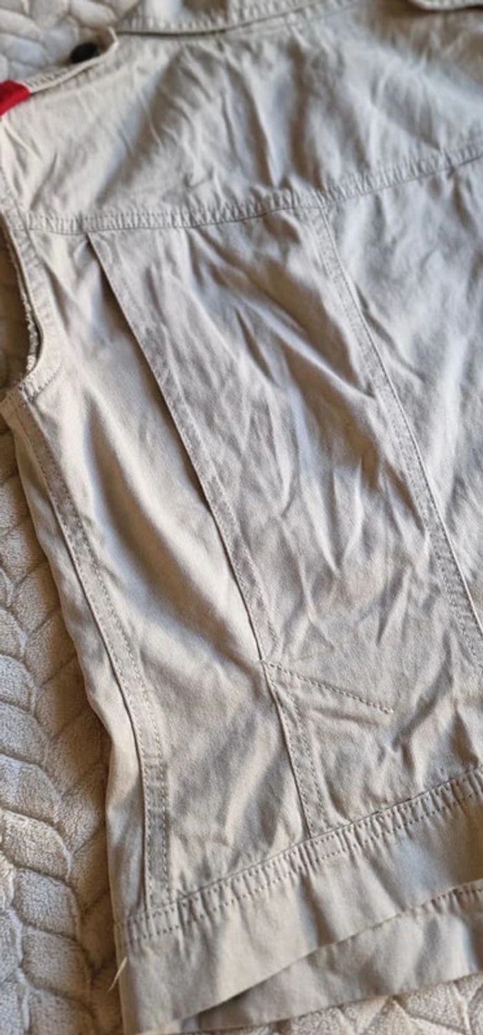 Veste en cotn sans manche Plein Sud esprit militaire beige taille 36 - photo numéro 8