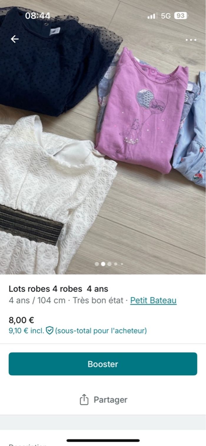 Lots robes 4 robes 4 ans - photo numéro 2