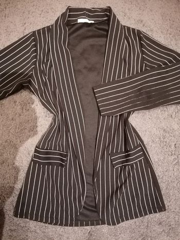 Blazer noir et blanc à rayure