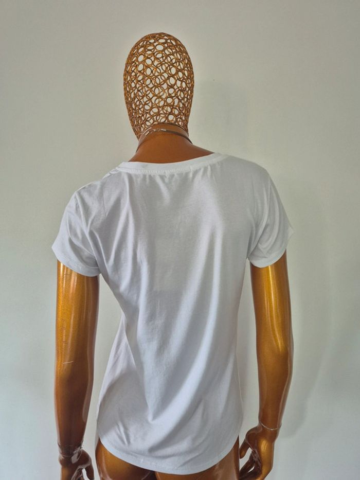 Tee-shirt Blanc Manches Courtes Femme Taille Unique - photo numéro 2