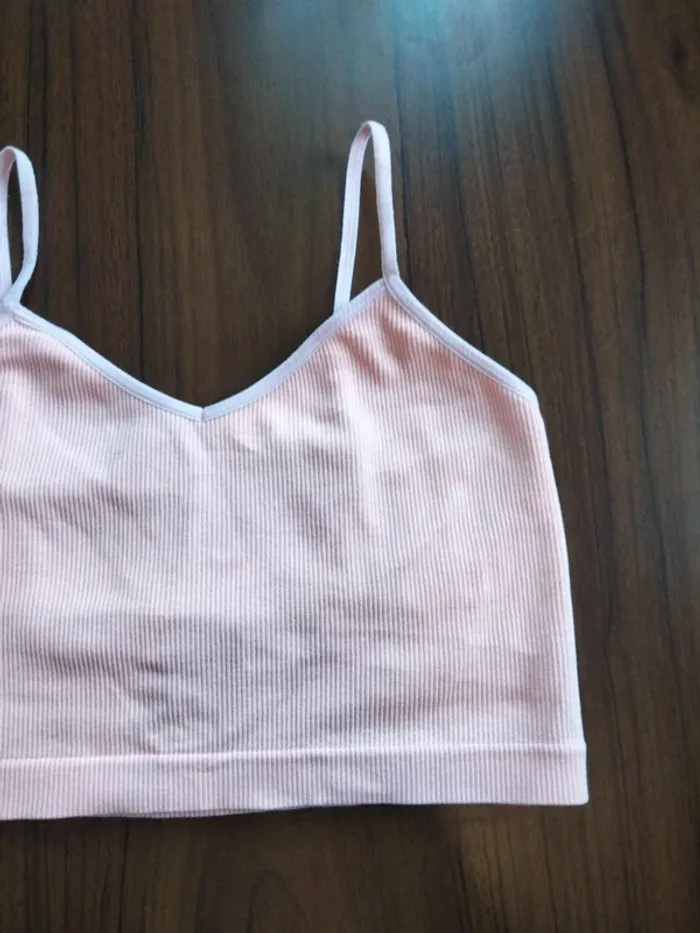 Crop top saumon Primark Taille L - photo numéro 3