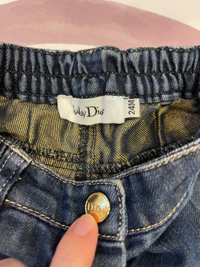 Pantalon en jean bébé fille Dior - photo numéro 3