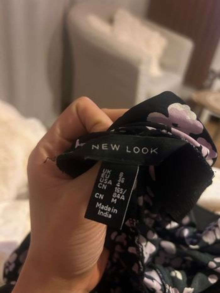 Jupe longue à fleurs new look noir et violet 🌸 - photo numéro 4