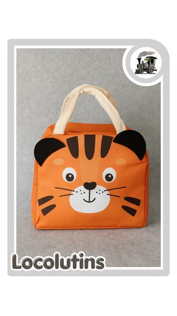 🚂 Sac à goûter isotherme – tigre orange trop mignon