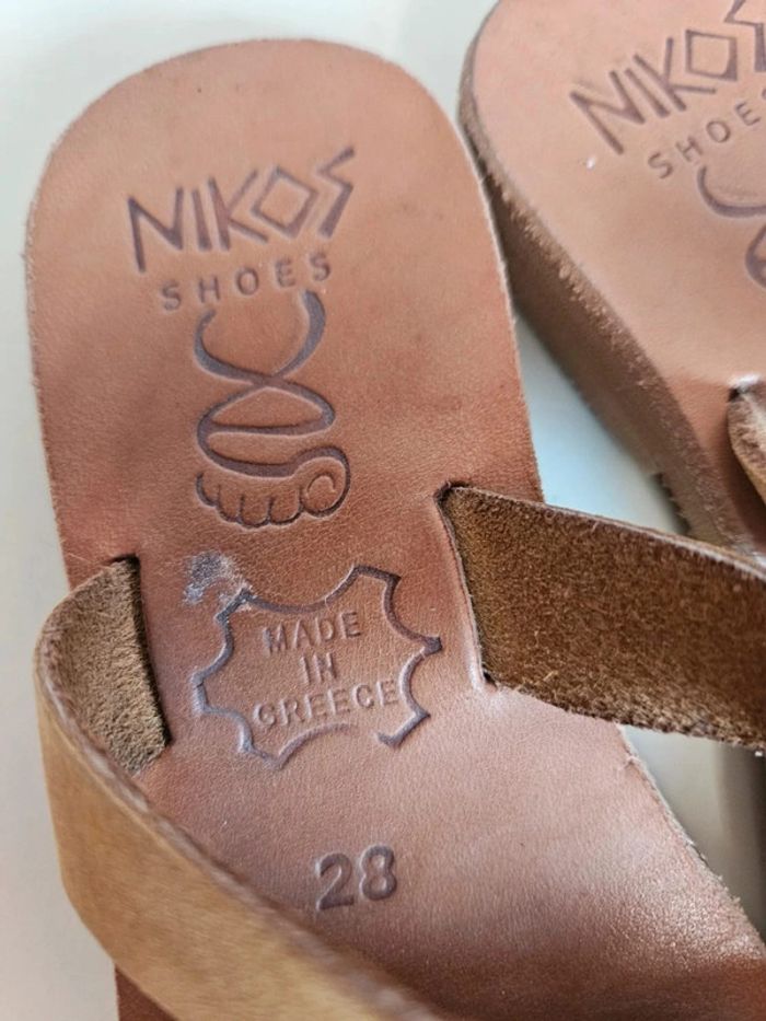 Mules Cuir Nikos Shies Pointure 28 🩴 - photo numéro 3