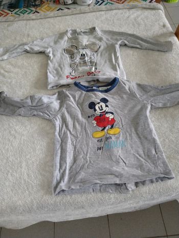 2 tee shirt mickey 9 mois