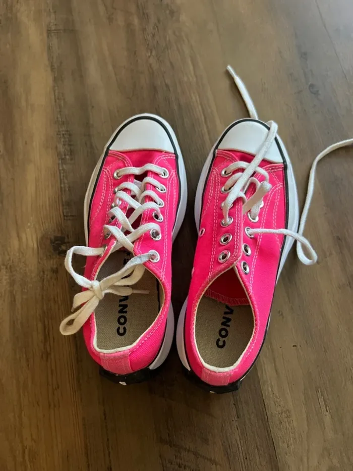 Converse fushia compensées pointure 37