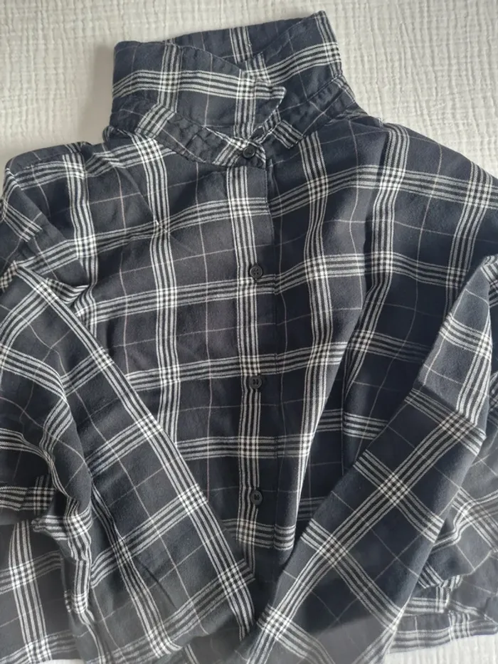 Chemise H&M croc top manches longues noire - photo numéro 7