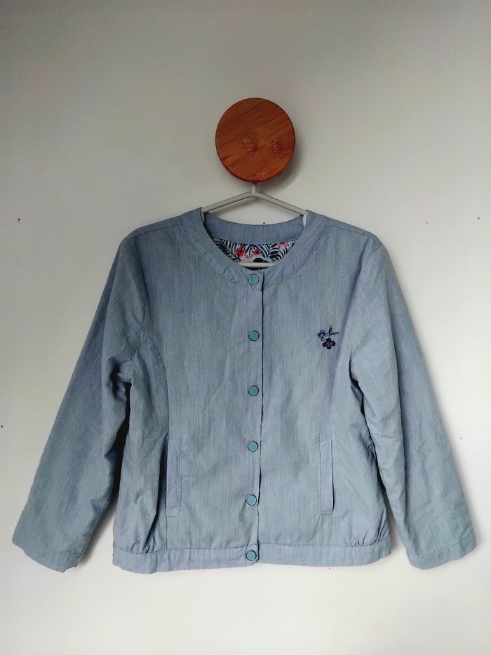 Veste Bleue Fleurs 6 ans Fille Sergent Major 🩵 - photo numéro 2