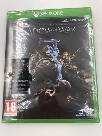 Middle Earth Shadow Of War Neuf Sous Blister Microsoft Xbox One