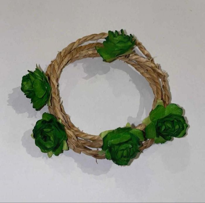 Couronne florale verte