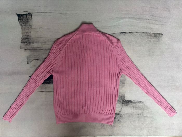 Gilet/veste torsadé zippé Lacoste  rose taille S - photo numéro 6