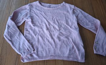 Pull fille rose pâle – Kiabi – manches longues