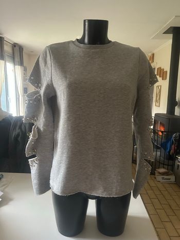 Pull Hiver pour femme TRÈS BON ÉTAT taille M couleur gris