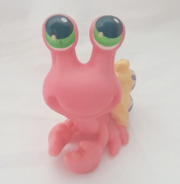 Figurine Littlest Pet Shop Bernard L'hermite rose et jaune - photo numéro 1