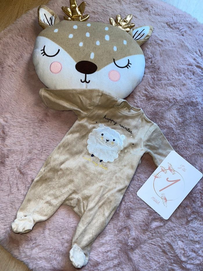Lot de 4 pyjama velours 1mois - photo numéro 2