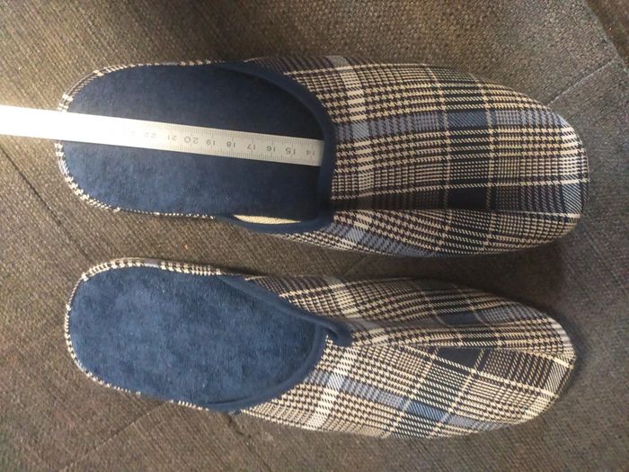 Chaussons homme T 42 neufs carreaux bleu - photo numéro 18