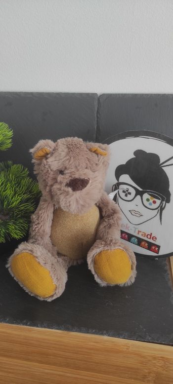 doudou peluche ours moulin roty marron les baba bou 717023 Beige Ocre Doux