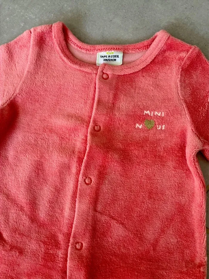 Pyjama velours TAO 3 mois - photo numéro 2