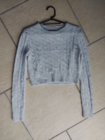 Pull gris taille 32 femme