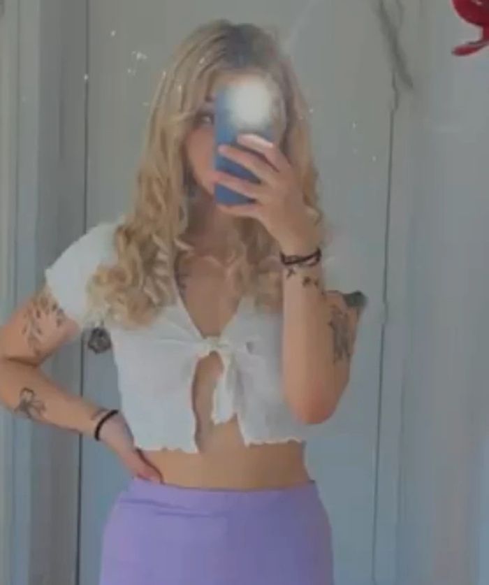 T-shirt col V ouvert devant taille S Top