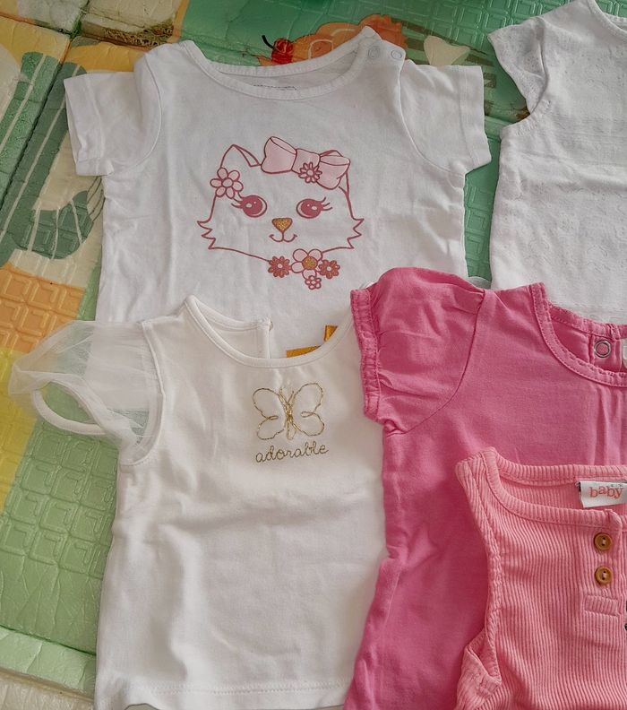 Lot de t shirts 1 mois ete fille - photo numéro 3