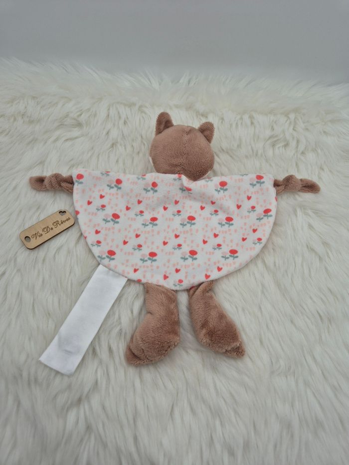 Doudou plat renard biche demi cercle Fleuri Tom & Kiddy - photo numéro 2