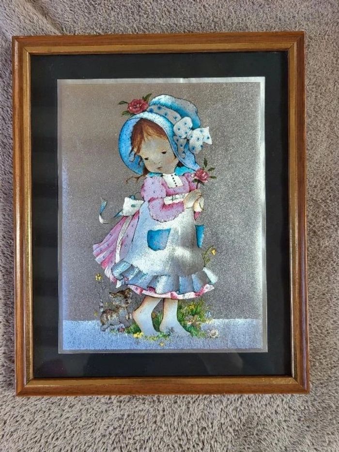 Lot de 3 illustrations fille vintage style Sarah Kay - photo numéro 2