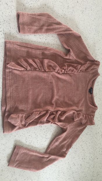 Haut à manches longues à volants fille 5 ans