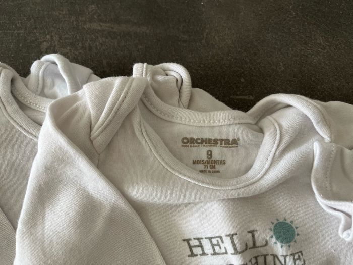 Lot de 5 bodys taille 9 mois Orchestra - photo numéro 2