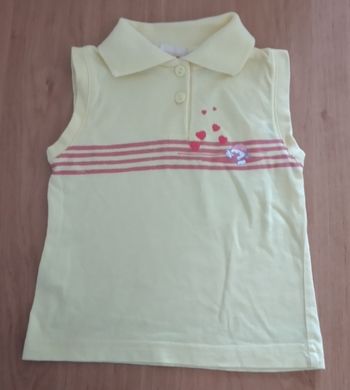 Polo sans manches 23 mois fille Barbouillage 