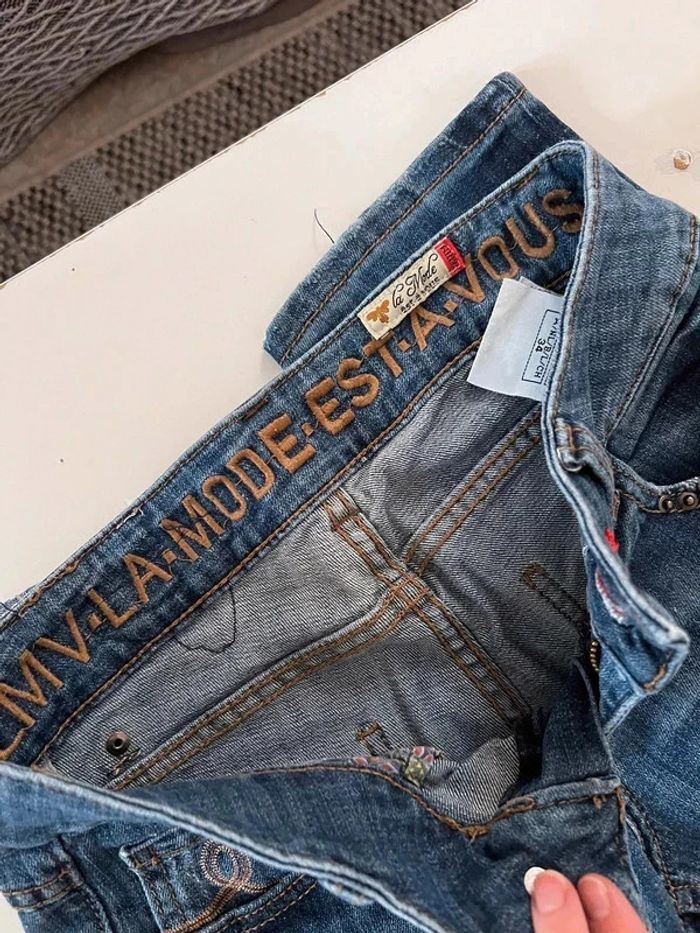 Jean slim vintage La Mode est à Vous 99% coton taille S 36 - photo numéro 7