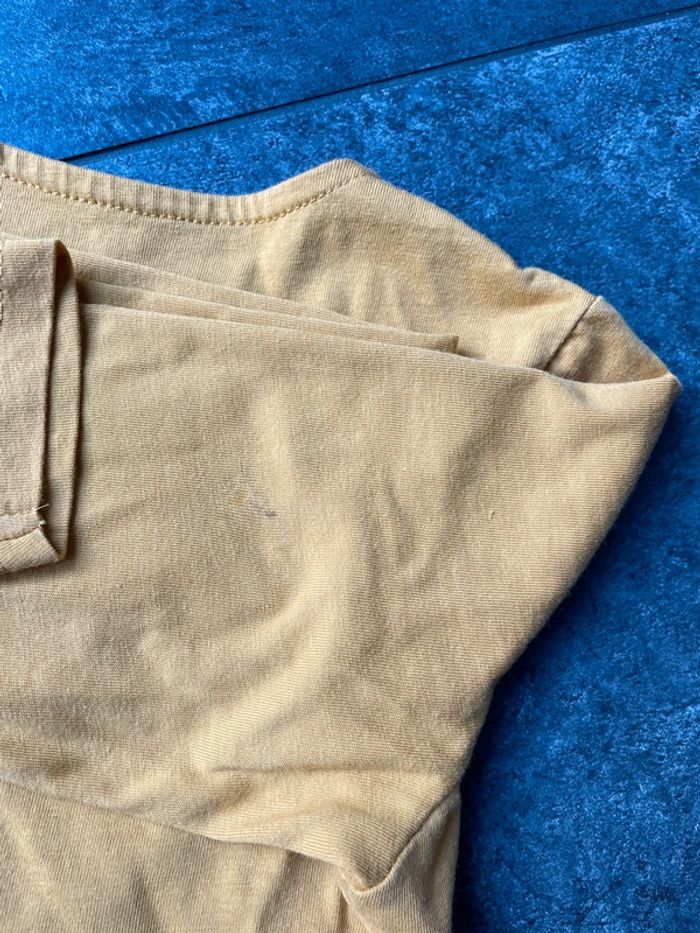 T-shirt manches longues fille jaune moutarde - photo numéro 3