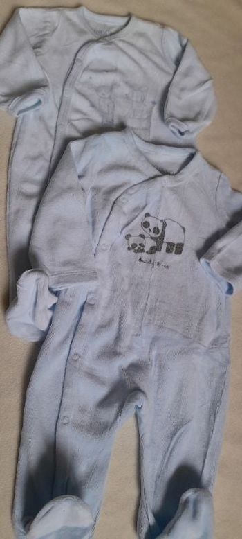 Lot 2 pyjamas-combi 3-6 mois
