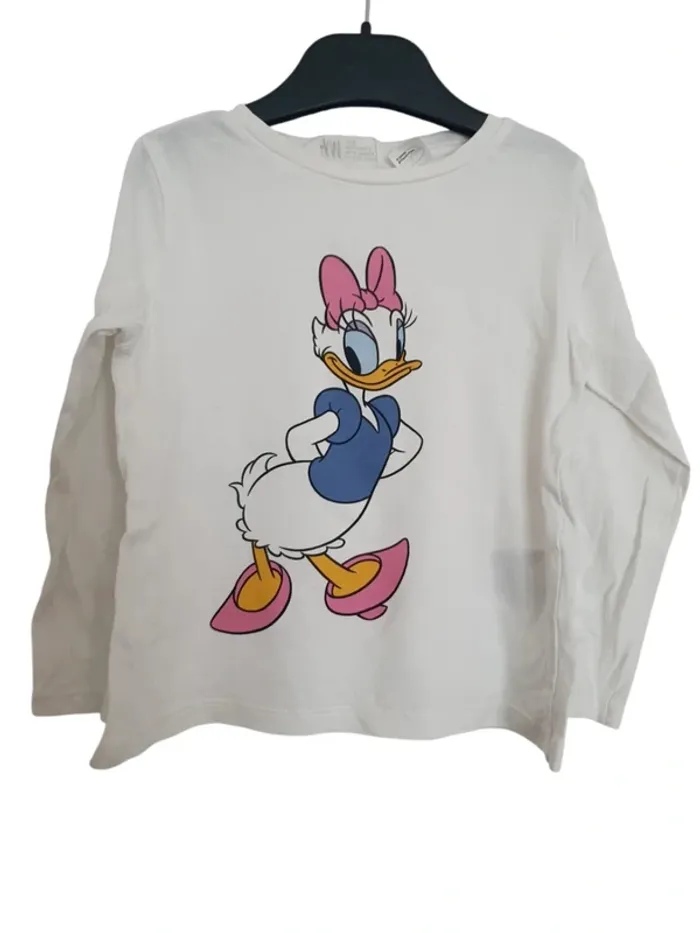 Tee shirt manches longues daisy H&M taille 2 à 4 ans