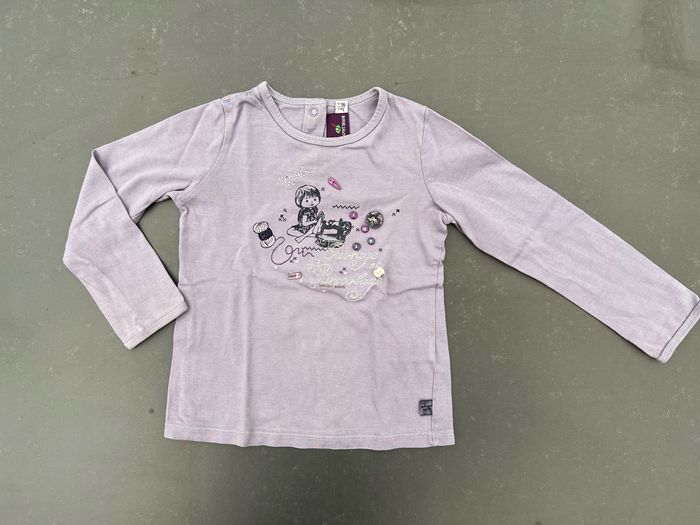 Tee-shirt manches longues mauve