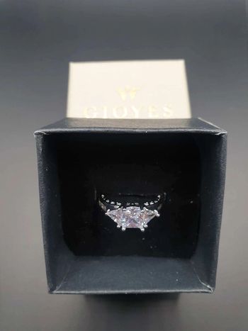 Bague  trilogy brillant  en métal  rhodié